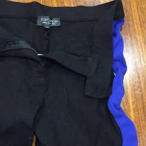 Top shop pant with blue strip down the side